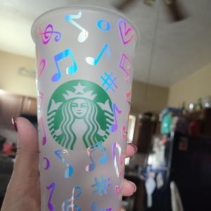 24oz Starbucks Cold Cup with Music Notes